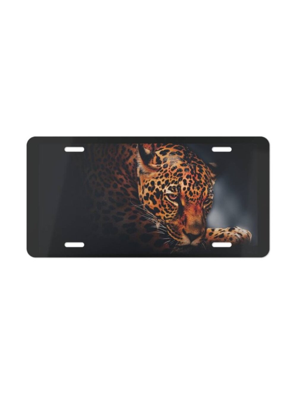 Wild Leopard Vanity Plate Unique Car Décor Personalized License Plate 12" × 6"